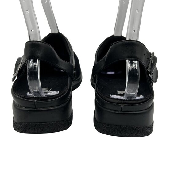 Drew Savannah Women 10 M Stretchable Clog  Black Wavy Slip On Shoes Buckle Mule - Picture 7 of 13